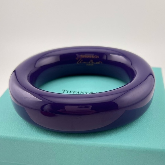Tiffany & Co. Elsa Peretti Purple Doughnut Lacquer Bangle 💜 - Picture 8 of 10